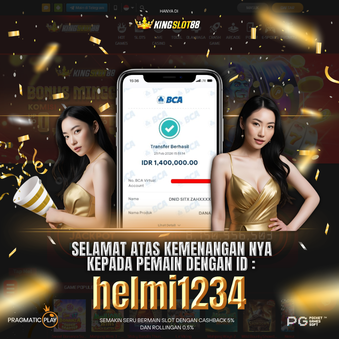 SELAMAT ATAS KEMENANGANNYA UNTUK ID :helmi1234