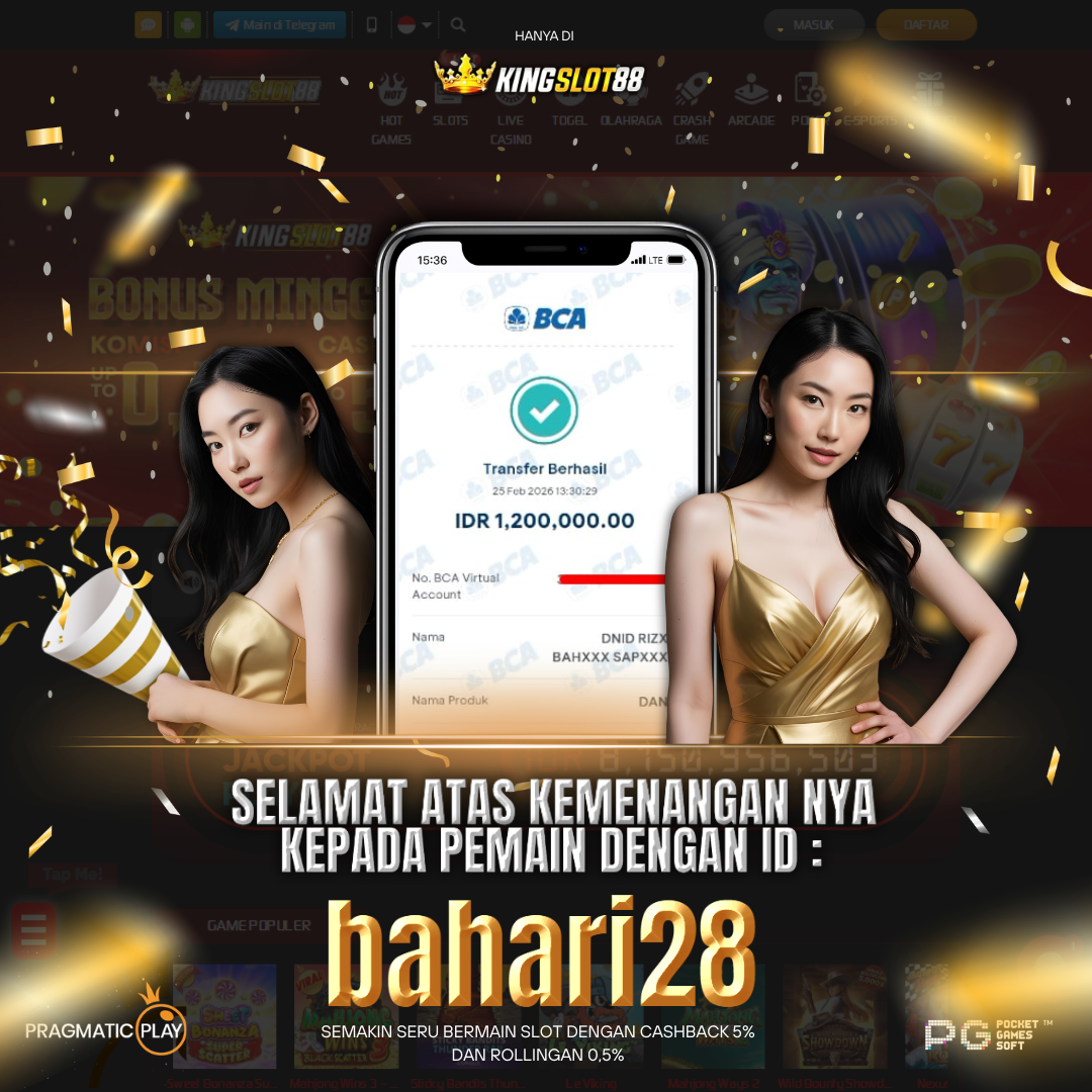 SELAMAT ATAS KEMENANGANNYA UNTUK ID :bahari28