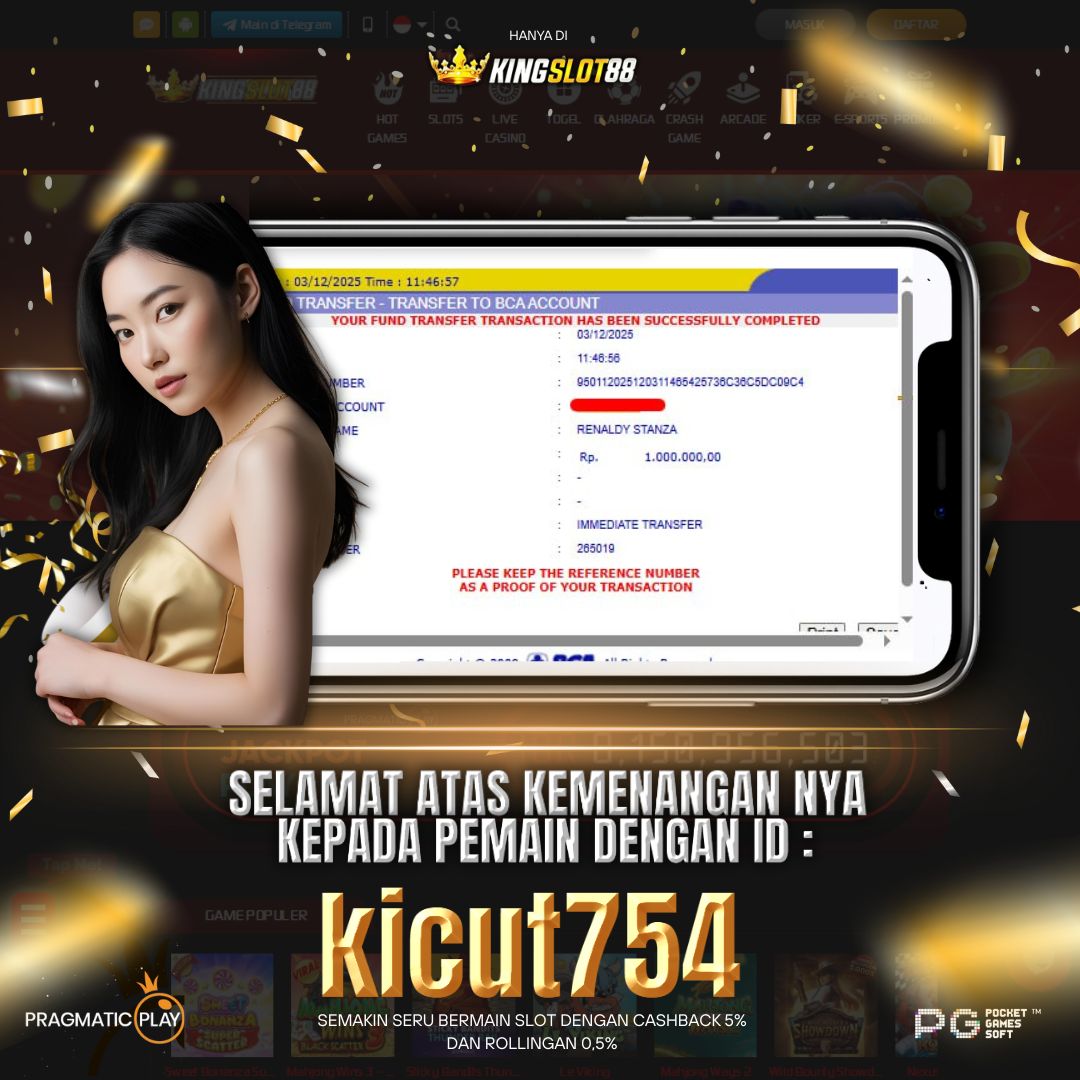 SELAMAT ATAS KEMENANGANNYA UNTUK ID :kicut754